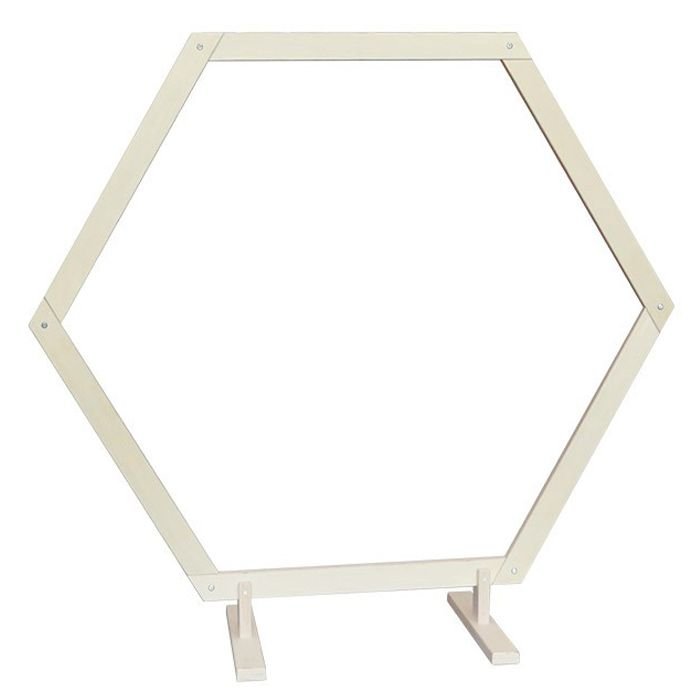 Frame "160x160cm" hexagon hout - naturel